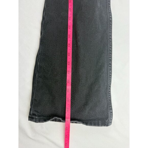 GANNI Womens Betzy Slim Flare Full Length Jeans size 27 Washed Black 27x32 - Picture 14 of 16